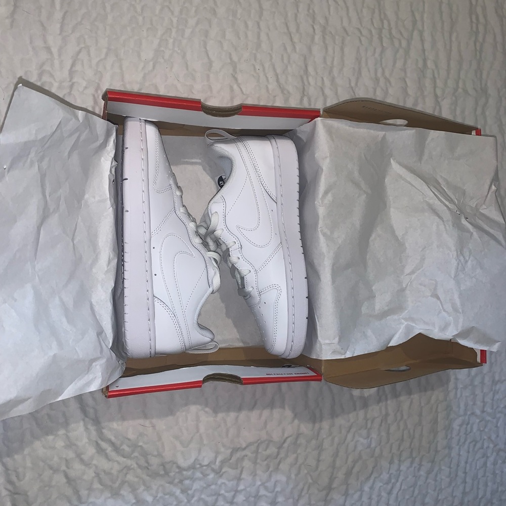 All White Nike Court Boroughs